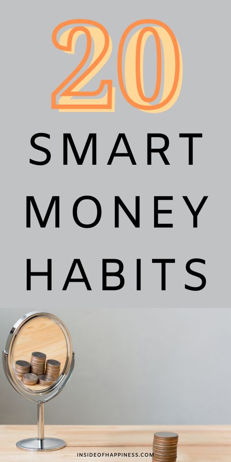 These are 20 smart money habits you want to consider developing in the new year. Ways to save money/ money mindset/ Money habits to develop/ Good money habits/ #MoneyHabits #MoneyMindset #DebtFree #AllAboutMoney Good Money Habits, Get Smart With Money, Budget Board, Life Organisation, Personal Finance Quotes, Garden Preparation, Look Expensive On A Budget, Better Money Habits, Money Lessons