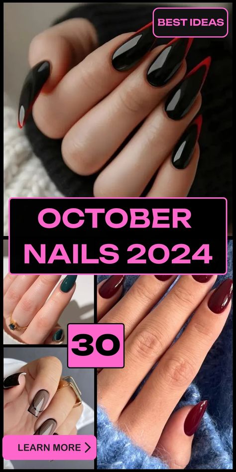 30 Gorgeous October Nails Designs You'll Love in 2024 Halloween Nail Colors, November Nail Designs, Witchy Nails, November Nails, Fall Manicure, Fall Gel Nails, Manicure Inspiration, October Nails, Burgundy Nails