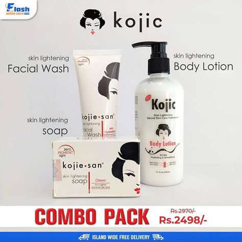 𝗗𝗲𝗹𝗶𝘃𝗲𝗿𝘆 𝗶𝘀 𝗳𝗿𝗲𝗲 for this Combo Pack till November 25 🫶😍 Also, this pack worth Rs.2970/- is available to you for 2498/- during this offer period. Here, > Kojie San Face wash > Kojie San Soap > Kojie Body Lotion All are included. #kojiesansoap #kojiesanfacewash #kojiebodylotion #kojiecombopack #kojiesanproducts #flashonlinestore Kojie San Soap, Kojie San, Face Wash, Glow Up?, Body Lotion, Lotion, Period, Soap, Online Store