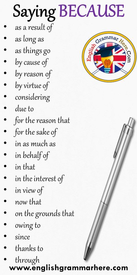 Because Alternatives, Words To Use Instead Of So, Proper English Grammar, English Hacks, Proper Grammar, अंग्रेजी व्याकरण, Business Writing Skills, Tatabahasa Inggeris, Better Writing