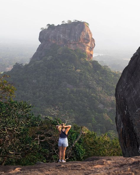 Sigiriya Instagram vs. Reality 🏞️ (scroll to see the reality) In Sigiriya, you will get the best view of the Lion Rock if you climb the Pidurangala Rock. They say that this viewpoint was a secret one but I don’t believe it as the Pidurangala Rock (where we are at) is just next to the famous Lion Rock (in the background) 😀 In any case, it was beautiful but also crowded. Pidurangala Viewpoint Hike Info: 🎟️Entry Cost is 1000 LKR (~3 USD) ⏰25 minutes to reach the top #sigiriya #srilankatrip ... Pidurangala Rock, Instagram Vs Reality, Packing Guide, Packing Checklist, Best View, What To Pack, Thailand Travel, The Lion, Travel Gear