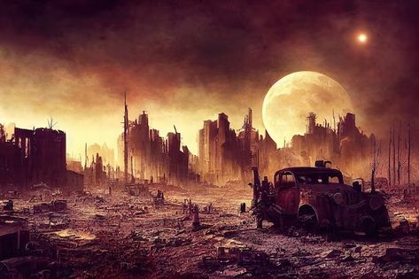 Wasteland Wallpaper, Wasteland Background, Ruined City, Background Images Free Download, Psd Icon, Post Apocalyptic, Vector Photo, Premium Photo, Free Photos