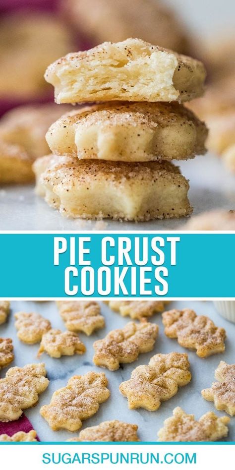 Decorating Pies, Super Easy Cookies, Leftover Pie Dough, Pie Crust Dessert, Leftover Pie Crust, Cookie Dough Pie, Ready Made Pie Crust, Pie Crust Cookies, Premade Pie Crust