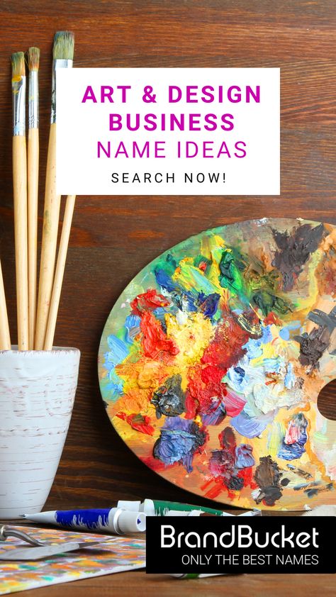 Looking for a name for your art and design business? Whether it’s graphic design, print shop, art shop or more, we got you covered! Choose a premium brandable name here! art business ideas, art business names ideas, art business names, name for art page on instagram, name for art business, artist business name ideas, art shop business, names for graphic design business, business name graphic design, graphic design business, print shop business, small business print shop, print shop names Name For Art Page, Art Studio Names Ideas, Creative Names For Art Page, Art Page Names For Instagram, Art Names Ideas, Artist Names Ideas For Instagram, Art Business Names Ideas, Art Account Names Ideas, Art Page Name Ideas For Instagram