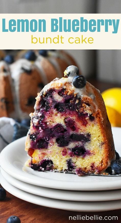 Sour Cream, Blueberries, Lemon Blueberry Bundt, Lemon Blueberry Bundt Cake, Blueberry Bundt, Blueberry Bundt Cake, Lemon Flavor, Lemon Blueberry, Bundt Cake