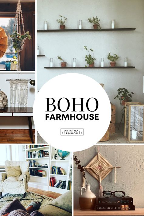 Boho Farmhouse Ideas, Modern Boho Farmhouse Decor, Rustic Farmhouse Kitchen Ideas, Boho Farmhouse Bedroom, Boho Farmhouse Style, Boho Farmhouse Kitchen, Modern Bohemian Farmhouse, Original Farmhouse, Modern Boho Farmhouse