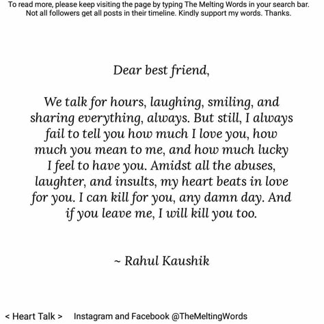 This is not right however this is true 💑 Letters To My Best Friend, Best Friend Paragraphs, Words For Best Friend, Letter To Best Friend, Best Friend Texts, To Best Friend, Best Friend Things, Bff Things, True Friendship Quotes