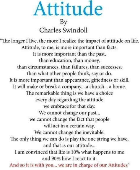 The poem “Attitude” by Charles Swindoll. | Encouragement for Today ... Reflections For Meetings, Inspirational Advice, Chuck Swindoll, Charles Swindoll, Encouragement For Today, Reflection Quotes, Quotes Inspirational Positive, Daily Reflection, Bill Gates