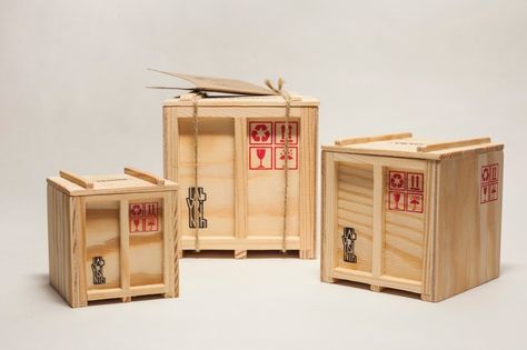 Wooden Box Packaging, Mini Crates, Wood Packaging, Wooden Packaging, Shipping Crates, Cargo Container, Desk Organization Office, Odds And Ends, Crate Storage