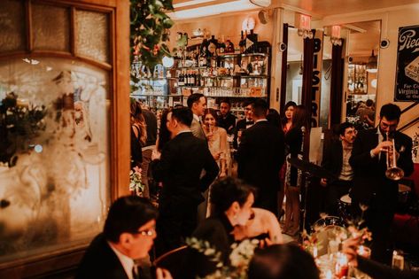 À La Française: An Intimate 1920s-Inspired Wedding in a Café - Green Wedding Shoes Rehearsal Dinner Inspiration, Jazz Wedding, Cafe Wedding, Low Key Wedding, Under The Veil, Parisian Bistro, Parisian Wedding, French Wedding Style, French Bakery