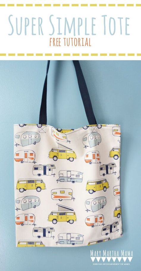 Tote Tutorial, Trendy Sewing Projects, Sac Diy, Simple Tote, Beginner Sewing Projects Easy, Sewing Projects For Kids, Bags Tutorial, Sewing Projects For Beginners, Easy Sewing Projects