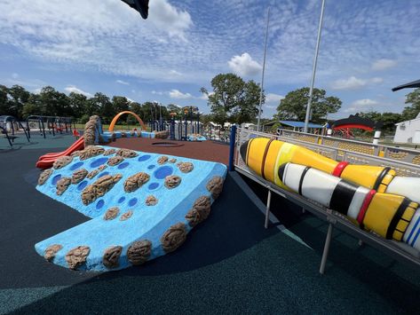 Pictures and details for the inclusive and accessible Field of Dreams Playground in Toms River, part of our series on Ocean County Parks and Playgrounds. Toms River Nj, Mini Golf Course, Monkey Bars, Field Of Dreams, Playground Equipment, Mini Golf, Community Gardening, Things To Know, Family Fun