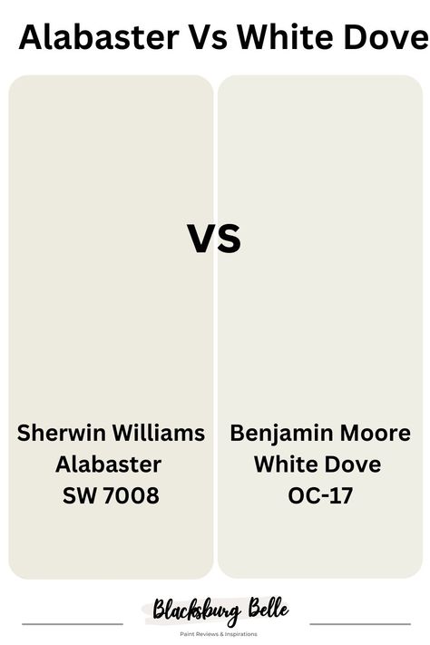 Comments and reviews around Sherwin Williams Alabaster and Benjamin Moore White Dove are what makes them popular. But beyond these comments/reviews, you might ask, “Are they good quality paint?” That is a valid question, and it is why we have written this post to answer your question extensively. Creating a Sherwin Williams Alabaster Vs Benjamin Moore White Dove seemed necessary. White Dove And Alabaster, Sherwin Williams Alabaster Vs Benjamin Moore White Dove, Alabaster And White Dove, White Dove Vs Alabaster Paint, Pale Oak Vs Alabaster, White Dove Vs Snowbound, Bm White Dove Vs Sw Alabaster, Sherwin Williams Alabaster Cabinets, Sw White Dove