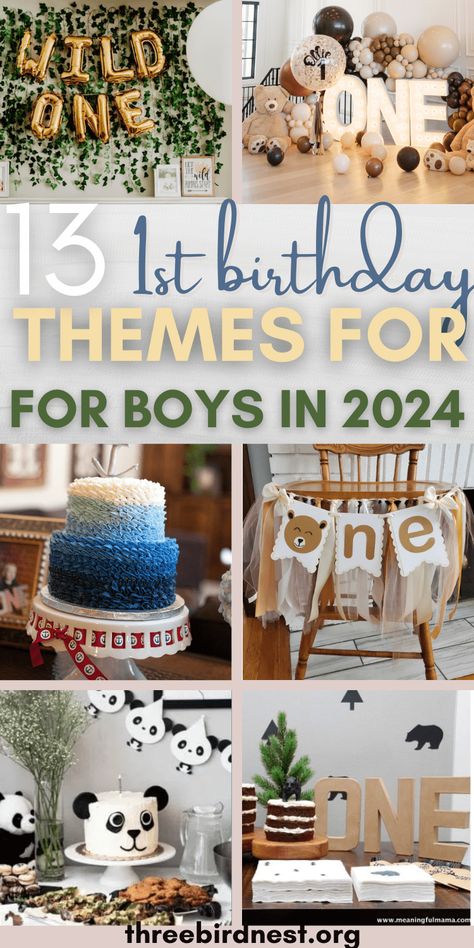 From Pirates to Superheroes: A Journey Through Boyhood in First Birthday Themes - This Little Nest Best Birthday Themes, Boy Birthday Themes, First Birthday Theme Boy, 1 Year Birthday Party Ideas, 1st Birthday Boy Themes, Baby Boy Birthday Themes, First Birthday Winter, Neutral Birthday, Boys First Birthday Cake