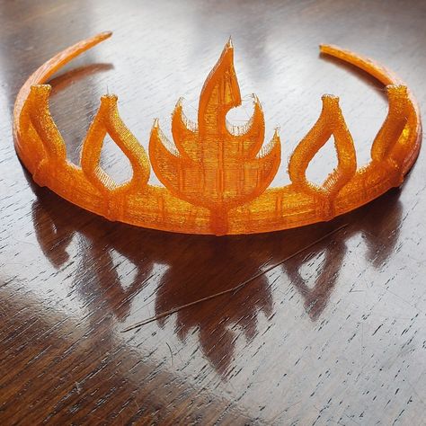 Fire+Crown+/+Tiara+by+rlulu. Fire Crown, Phoenix Costume, Fire Costume, Make A Fire, Crown Drawing, 3d Toys, Halloween Makeup Pretty, How To Make Fire, Crown Tiara