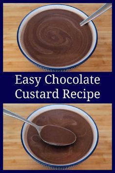 Dessert With Cocoa Powder, Custard Powder Recipes, Chocolate Custard Recipe, Cocoa Powder Chocolate, Cheap Desserts, Custard Recipe, Homemade Custard, Custard Desserts, Chocolate Custard