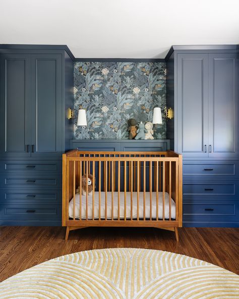 Old Craftsman Style Homes, Moody Nursery, Hale Navy Benjamin Moore, Moody Home Decor, Hale Navy, Stylish Nursery, California Modern, Timeless Interiors, Modern Craftsman