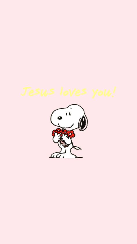 A reminder that Jesus loves you, and a cute wallpaper. A Cute Wallpaper, Cute Snoopy, Snoopy Wallpaper, Verses Wallpaper, Cute Wallpaper, Bible Verse Wallpaper, Jesus Loves You, Christmas Wallpaper, Jesus Loves