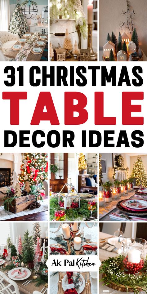 Elevate your holiday gatherings with our inspiring collection of Christmas table decorations. Explore elegant Christmas centerpieces, DIY table decor, and rustic table decorations that add charm to your festivities. From traditional Christmas tablescapes to farmhouse and modern Christmas table decor ideas, discover endless inspiration to create the perfect Christmas table. Make this holiday season truly special with Christmas Table Decorations that turn your table into a festive masterpiece. Natal, Christmas Table Decor Ideas, Christmas Coffee Table Decor, Christmas Dining Table Decor, Table Decor Christmas, Christmas Party Table, Diy Christmas Table, Christmas Buffet, Christmas Dining Table