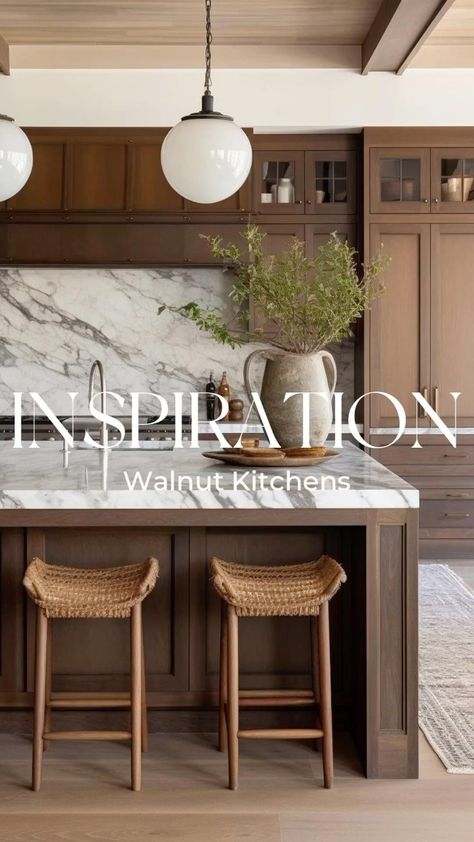 Nest & Needle Interiors | We’ve been noticing a shift and we are pretty excited!!! Have you noticed??? WALNUT KITCHENS are back in a real way!! Of course white oak… | Instagram Modern Walnut Kitchen, Walnut Kitchen Cabinets, Butcher Block Kitchen, Lake House Kitchen, Walnut Kitchen, Walnut Cabinets, North Carolina Homes, Condo Living, Kitchen Color