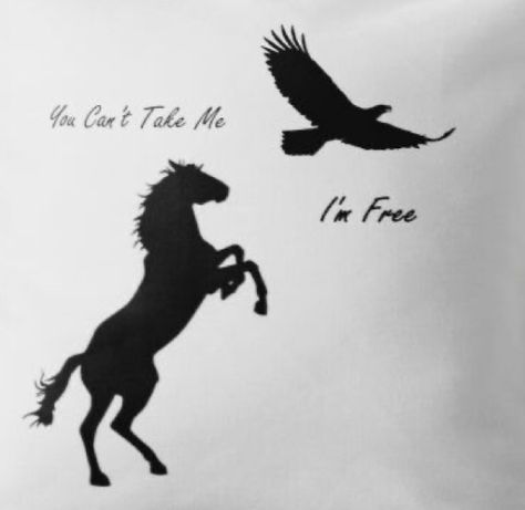 Spirit And Rain Tattoo, Spirit Tattoo Ideas, Flying Horse Tattoo, Horse And Eagle Tattoo, Spirit Movie Tattoo, Wild Horses Tattoo, Spirit Horse Tattoo, Spirit The Horse Tattoo, Spirit Horse Tattoo Ideas