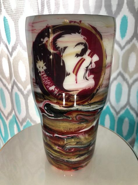 Fsu Tumbler, Tumbler Cups Diy, Skull Shirts, Gifts For My Wife, Crafts Ideas, Custom Tumblers, Tumbler Cups, Craft Gifts, Stainless Steel Tumblers