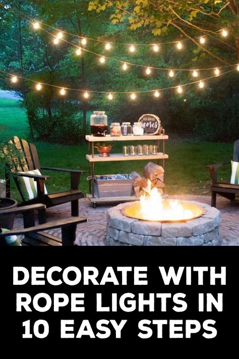 How to Decorate With Rope Lights Rope Lighting Ideas, Installation Ideas, Light Ideas, Elegant Chandeliers, Rope Lights, Dramatic Lighting, Rope Light, Decorative Lighting, Unique Display