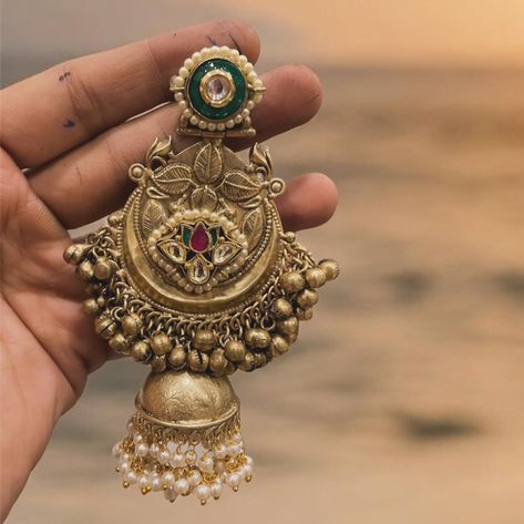 Adding all heavy jhumka in the collection. #trendingjhumkas #jhumkas #earrings #silveroxidisedjewellery #brassjewelry Heavy Jhumka, Festive Heavy Round Jhumkas, Traditional Heavy Wedding Jhumkas, Heavy Ornate Jhumkas, Traditional Ceremonial Hallmarked Jhumkas, Heavy Earrings, Oxidised Jewellery, Large Earrings, Brass Jewelry