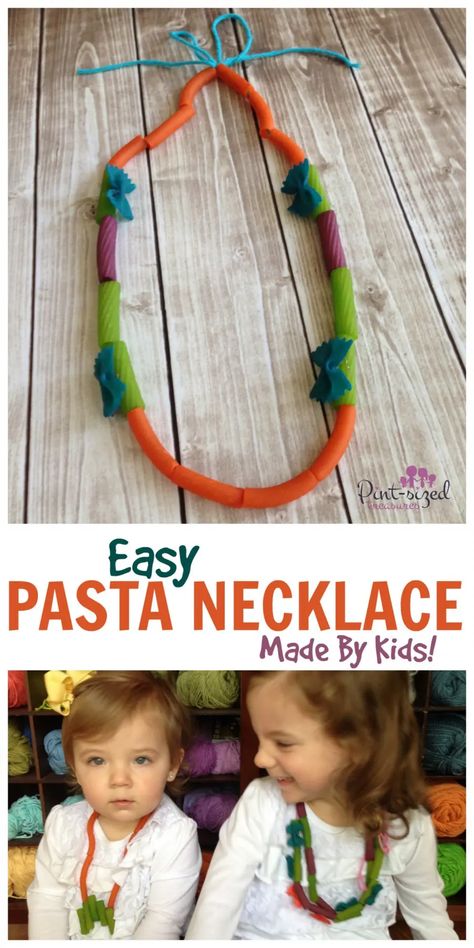 Pasta Necklace, Noodle Necklaces, Colorful Pasta, Pasta Crafts, Mothers Day Craft, Diy Mothers Day, Diy Mother's Day Crafts, Preschool Arts And Crafts, Bowtie Pasta