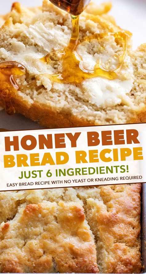 Beer Bread Muffins, Savory Rolls, Bread No Yeast, Honey Beer Bread, The Chunky Chef, Chunky Chef, Beer Bread Recipe, Honey Bread, Biscuit Rolls