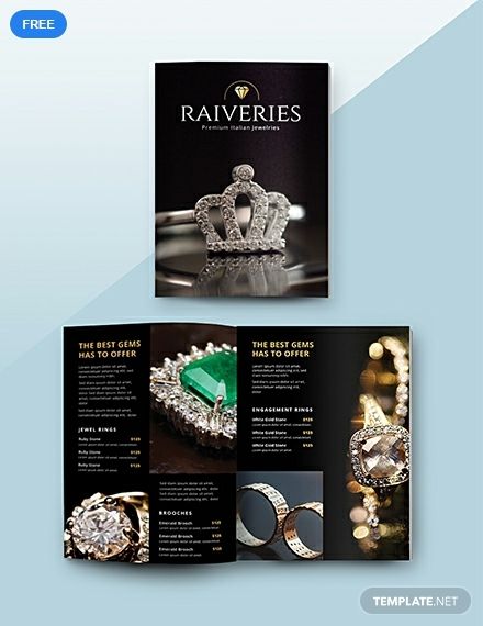 A classy and professionally made catalog for your jewelry business. This template creates an effective catalog for your clients that helps you stand out from the competition. Easy to edit and free to download. Jewellery Brochure Design, Catalog Design Layout, Catalog Template, Luxury Brochure, Jewelry Logo Design, Catalogue Design, Brochure Design Layout, Free Brochure Template, Jewelry Magazine