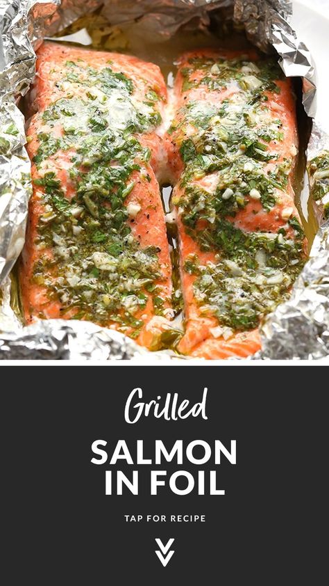 This grilled salmon in foil needs to be the star of your next summer bbq. This grilled salmon is infused with an herby butter making it ultra-tender and flakey! Bbq Salmon Recipes In Foil, Bbq Salmon Recipes, Salmon In Foil Recipes, Walleye Fish, Best Fish Recipes, Butter Making, Bbq Salmon, Salmon In Foil, Grilled Salmon Recipes