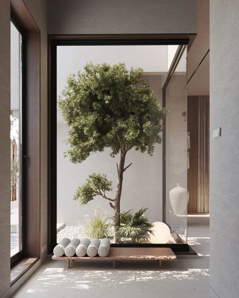 yasmeen wassim on Instagram: "Wabi Sabi entrance hallway design 🟤....our design for a residential chale in jebel akhdar , oman . Design & visualization @yasmeen_wassim @tawazon_architects Project year : #2023 #minimalist #modern #architecturephotography #homedecor #livingroomdecor#hanzzimmer #renderlovers #doubleheightspace #minimalism #interiør #design #decoration #coronarender #interiordesign #homedecor #interiorvibes #allofrenders #instadaily #coronarenderer #homedesign#architecture #cor Wabi Sabi Entrance Hall, Wabi Sabi Hallway Entrance, Wabi Sabi House Design Exterior, Wabi Sabi Minimalism, Wabi Sabi Hallway, Japanese Home Entrance, Villa Entrance Design Interiors, Tawazon Architects, Wabi Sabi Entrance