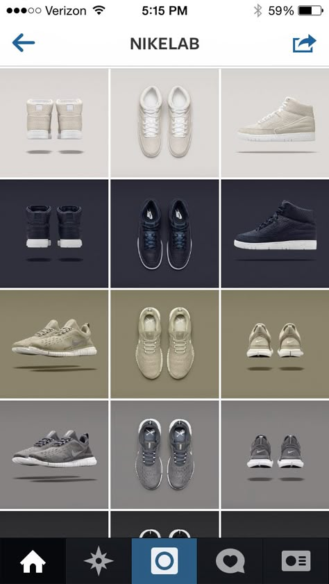 Nike lab Instagram Shoes Instagram Feed, Sunglass Photography, Sneakers Instagram, Ideas De Feed, Ig Store, Instagram Grid Layout, Insta Grid, Instagram Shoes, Ig Layout