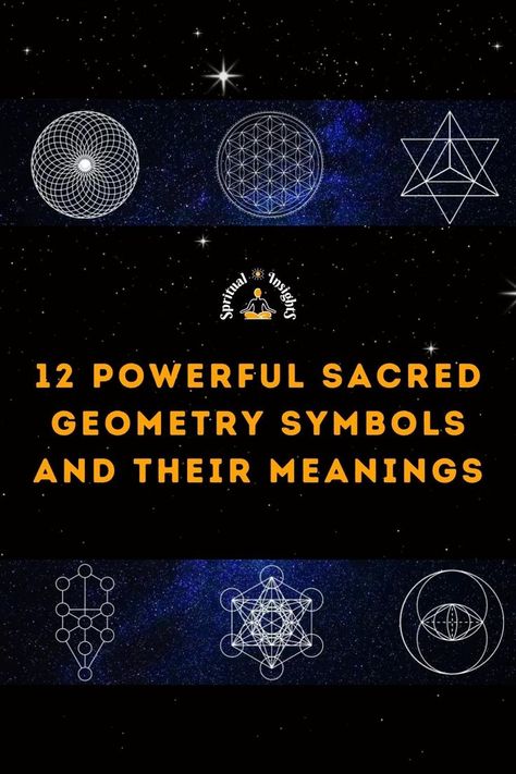 12 Powerful Sacred Geometry Symbols and Their Meanings Esoteric Symbols Sacred Geometry, How To Draw Sacred Geometry, Sacred Geometry Universe, Geometric Universe Tattoo, Sacred Geometric Tattoo, Sacred Geometry Art Mandalas, Sacred Geometry Tattoos, Geometric Tattoo Meaning, Design A Tattoo