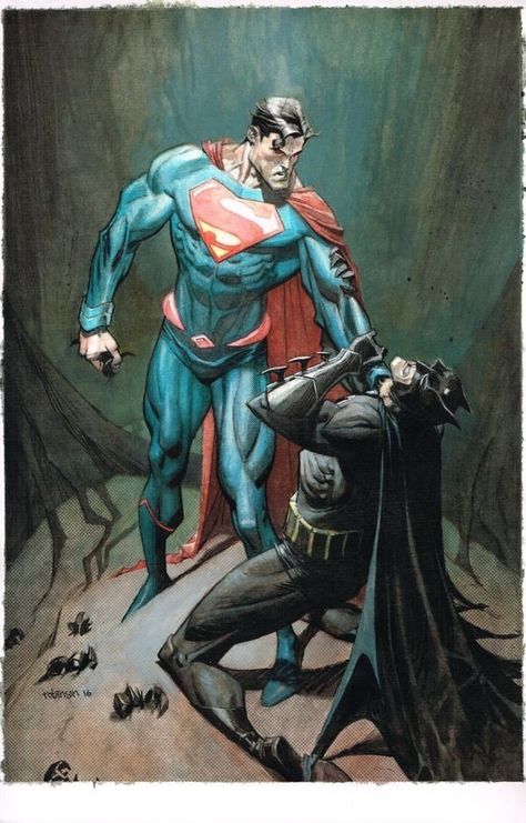 Super man vs batman Andrew Robinson, Superman Gifts, Superman Artwork, Superman Man Of Steel, Superman Art, Superman Comic, Univers Dc, Superman Wonder Woman, Arte Dc Comics