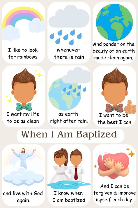 Song visuals for teaching or reviewing When I Am Baptized. #primary #primarysingingtime #WhenIAmBaptized #ILikeToLookForRainbows #Primarychorister #PrimaryVisuals #Primaryprintables #SongPrintables When I Am Baptized Song Singing Time, How To Teach A New Song In Primary, Primary Singing Time 2024, Lds Object Lessons, Choose The Right Way Primary Song, When I Am Baptized, Folder Tabs, Lds Primary Singing Time, Primary Chorister