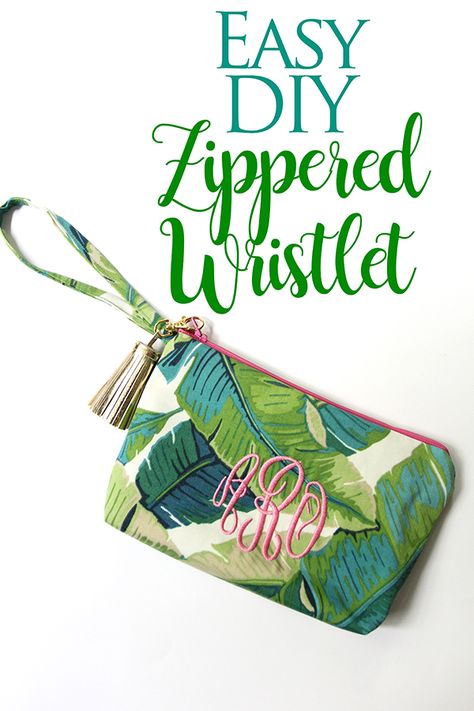 Easy-to-Sew DIY Zippered Wristlet | Less Than Perfect Life of Bliss | home, diy, travel, parties, family, faith Wristlet Patterns, Pouch Diy, Diy Wallet, Sewing Purses, Wristlet Purse, Easy Sewing Projects, Diy Sewing Projects, Sewing Gifts, Cool Diy Projects