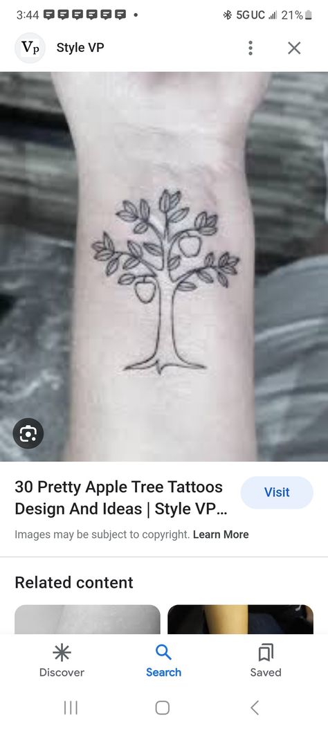 Apple Tree Tattoo Mother Daughter, Apple Tree Tattoo, Nest Tattoo, Apple Tattoo, Cute Tats, Daughter Tattoos, Chest Tattoo Men, Cute Small Tattoos, Mother Daughter Tattoos