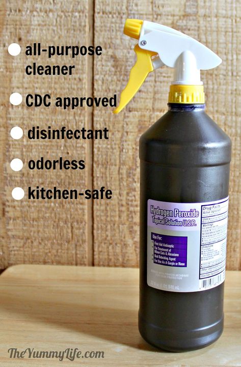 Hydrogen Peroxide Is An Earth-Friendly, All-Purpose Cleaner Peroxide Cleaner, Hydrogen Peroxide Cleaner Recipe, Hydrogen Peroxide Cleaner, Counter Spray, Cleaning With Hydrogen Peroxide, Cleaning With Peroxide, Peroxide Uses, Hydrogen Peroxide Uses, Chemical Free Living