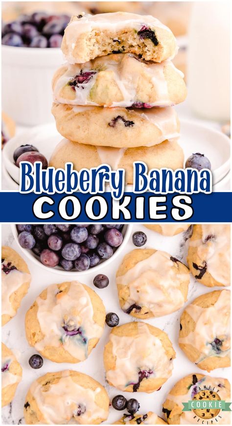 Blueberry Muffin Tops, Cookies Blueberry, Blueberry Muffin Topping, Blueberry Cookies, Muffin Tops, Blueberry Desserts, Banana Cookies, Cookies Baking, Blueberry Muffin