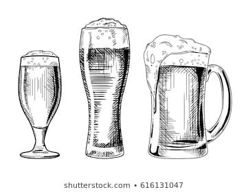 Beer Drawing, Beer Illustration, Beer Photos, Pen Art Drawings, Charcoal Sketch, Art Drawings Sketches Pencil, Wedding Illustration, Vector Logo Design, Vintage Beer