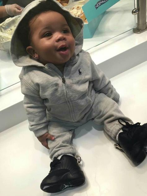 Baby Boy Outfits Swag, Black Baby Boys, Baby Boy Swag, Cute Mixed Babies, Cute Black Babies, Beautiful Black Babies, Baby Swag, Foto Baby