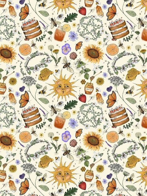 "Litha Pattern- Cream" Scarf by klee1214 | Redbubble Cream Scarf, House Landscaping, Design Landscape, Green Spring, Scarf Pattern, Lawn Care, Hd Wallpapers, Landscape Design, Greeting Card