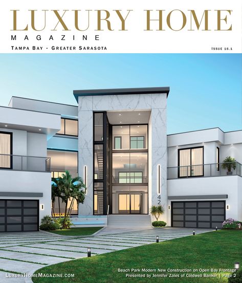 LHM Tampa Bay | Greater Sarasota Issue 16.1 has officially been released! // Presented by: Jennifer Zales | Coldwell Banker // #luxuryhomemagazine #luxuryhomes #luxuryrealtor #luxuryrealestate #luxury #home #house #luxurydesign #architecture #design #homeinspiration #lifestyle #decor #realestate #luxurylife #realtor #homedesign #interiordesign #florida Tampa Homes, Real Estate Luxury, Homes Luxury, Modern Exterior House Designs, Beautiful House Plans, Dream House Rooms, Home Magazine, Beautiful House, Home House