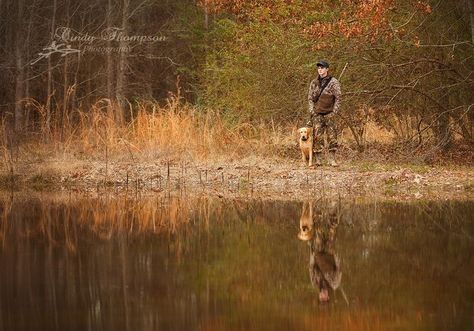 Senior Portraits, senior boy, hunting, duck hunting, dogs, labs, reflection.                                                                                                                                                                                 More Duck Hunting Senior Pictures, Hunting Senior Pictures, Duck Hunting Dogs, Boy Senior Portraits, Hunting Photography, Bow Hunting Deer, Senior Portraits Male, Senior Photos Boys, Running Photography