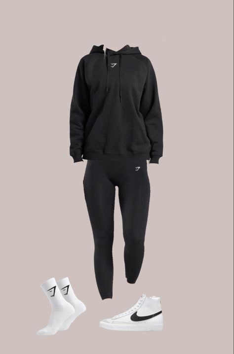 Gym outfit Casual Gym Outfit Style, Gym Outfit Ideas Winter, Conservative Gym Outfits, Loose Gym Outfit, Hoodie Gym Outfit, Modest Gym Outfits For Women, Fall Gym Outfits, Gym Outfits Winter, Modest Gym Wear