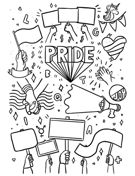 Trans Coloring Pages, Pride Colouring Pages, Queer Coloring Pages, Lgbtq Coloring Pages, Pride Coloring Pages, Lgbtq Stickers, Colouring Sheets, Pride Stickers, Free Worksheets