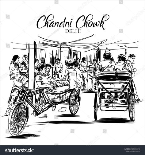 Chandni chowk old Delhi sketch vector illustration #Ad , #Sponsored, #Delhi#chowk#Chandni#illustration Delhi City Illustration, Metro Illustrator, Delhi Sketch, Delhi Illustration, Delhi Chandni Chowk, Disney Movies List, Old Delhi, Human Body Drawing, Chandni Chowk