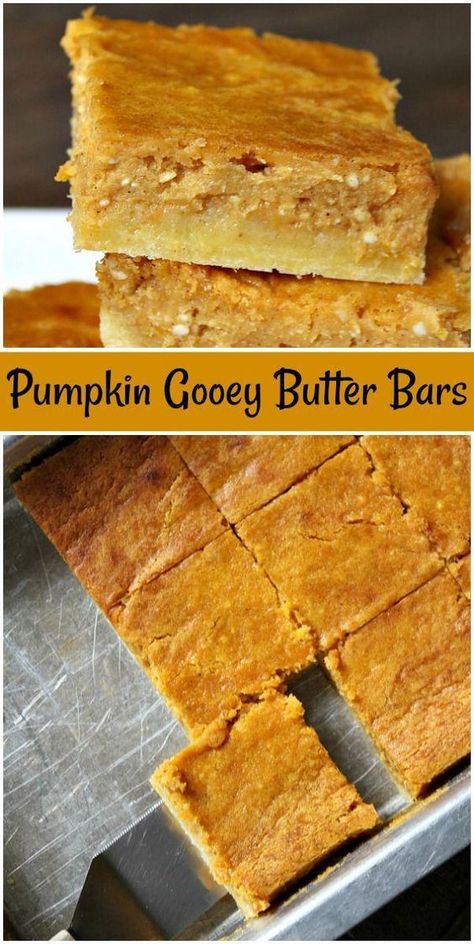 Gooey Butter Bars, Unique Wedding Cake Toppers, Butter Bars Recipe, Unique Wedding Cake, Gooey Butter, Butter Bars, Pumpkin Bars, Pumpkin Recipes Dessert, Fall Dessert Recipes